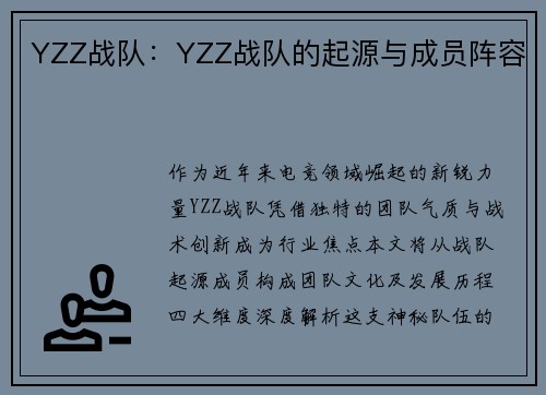 YZZ战队：YZZ战队的起源与成员阵容